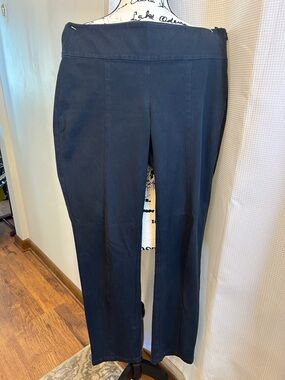 Eileen Fisher Classic Navy Blue Straight-Leg Trousers S/P